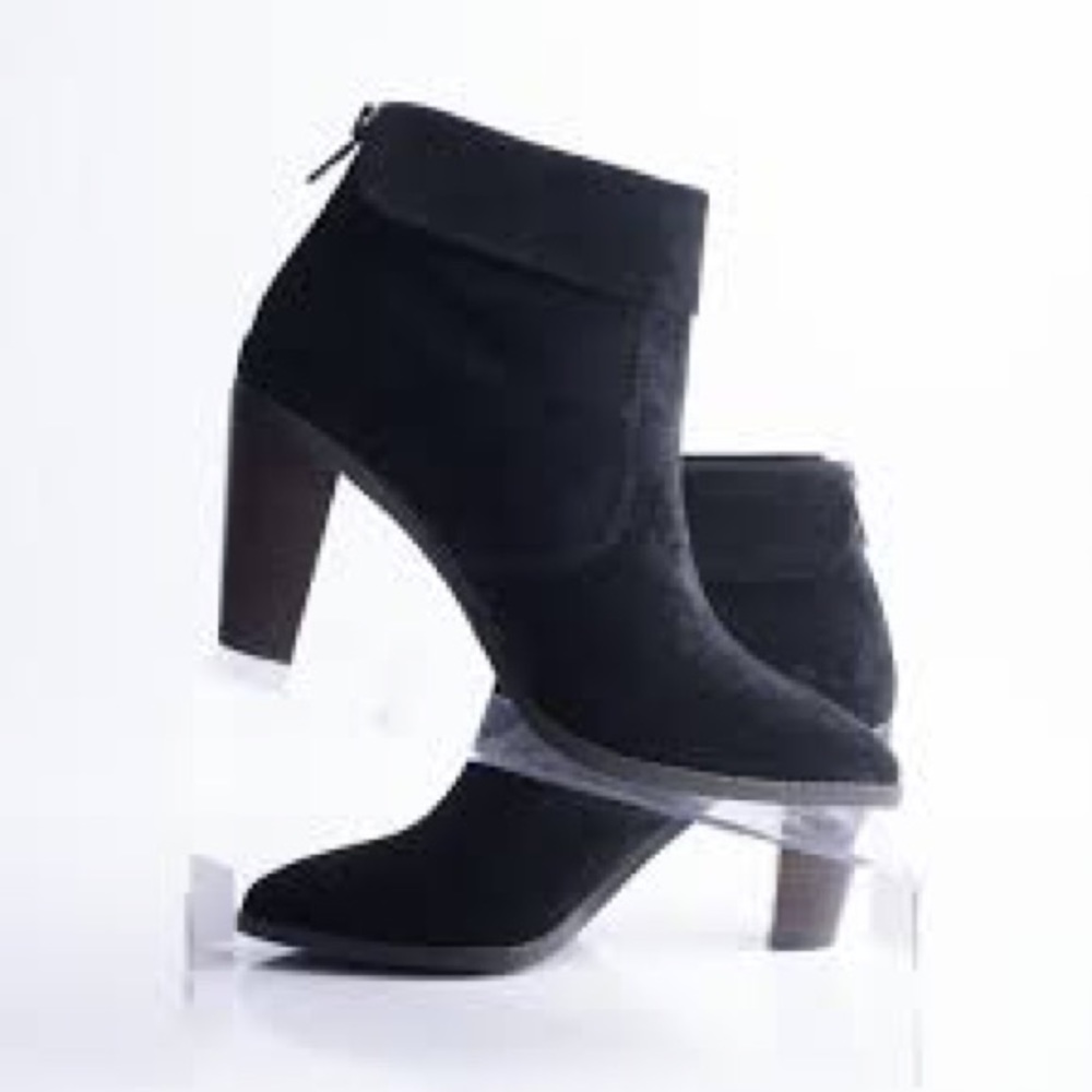 Lucky Brand Nycott Black Suede Ankle Boot sz 8